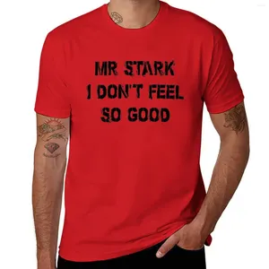 Herrtankstoppar Mr Stark Jag känner mig inte så bra oändlighet T-shirt svarta blus snabbtorkande kort ärm tee