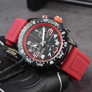 Brei Wrist Watches Mens Mals 1884多機能デート6針フル機能Sapphire Designer Luxury with Silicone Band Quartz Men Watch Chronograph ClockBra2