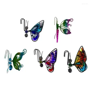 Decorações de jardim Butterflies Planter penduradas decors de metal jarda montada no quintal decorativo vasos de flores internos ao ar livre