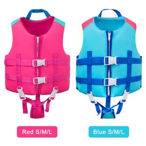 Barn liv Vest Neoprene Swim Trainer Life Jacket Childrens Pool Boj Snabbtorkning Barnflytväst för simning Kajakfiske 240409