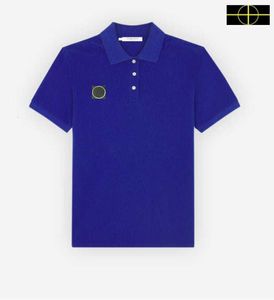 Märke stenjacka polos sommar klassisk solid merceriserad bomullspolo skjorta herr kort ärm t-shirt avslappnad mångsidig topp