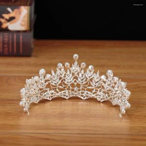 Klipsy do włosów retro perłowe tiary vintage eleganckie księżniczka kryształowy tiara kryształowa crown oblubienica ślubna akcesoria