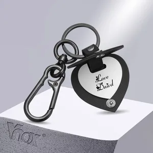 Keychains Vnox Anpassa Heart Love Keychain Personlig namn Key Chain Keyring Graverad gåva till pojkvän Make