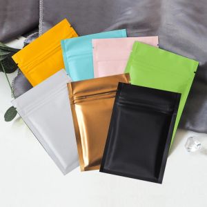 Taschen 25 pcs mattrosa schwarz weiß weiße Geschenkkosmetik Schmuckbeutel Geruchs Beweis Reißverschluss Plastikbeutel Aluminiumfolie Packung Tasche