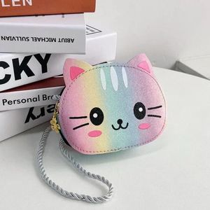 Design carino Childrens Piccola spalla da gatto Biselli adorabili per bambine borsetta per bambini borse per bambini accessori principessa 240424