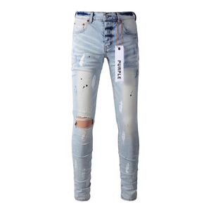 Jeans viola jeans jeans americani high street hole robin robin religion pantaloni dipingono più in alto idei 38