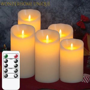 Holders Flameless LED Candles with Remote Control and Timer Battery Operated Flickering Candle for Home Party Wedding Christmas Decor