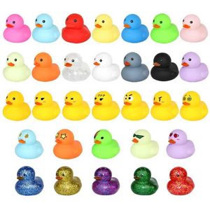 Baby Bath Toys 5-50PCS Cute Squeaky Small Rubber Ducks Baby Bath Toys Squeeze animal Shower Water Game Classic Toys for Kids Birthday Favors