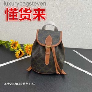 High Level Original Cellin Designer Bags Womens Mini Drawstring Backpack Style Old Flower Small Book Bag Cowhide Bag with Brand Logo