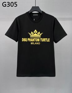 DSQ Phantom Turtle krótko-rękawowe T-shirt z Milano Logo Print T-shirt męs 5668