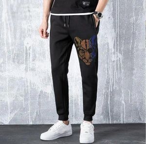 Men's Pants Fashion Brand Men 2024 Design Clothing Rhinestone Sweatpants Sportswear
