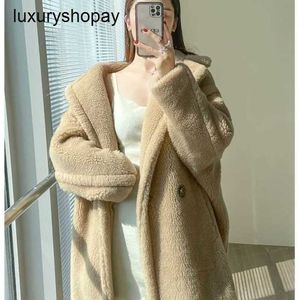 Maxmaras Mantel Teddy Bear Damen Kaschmirschichten Wolle Winterleder und Fell für Herbst integriert für Herbst neue Schafkamel Fu HHLV