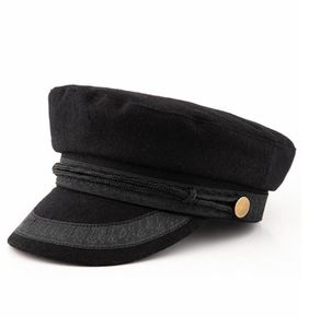 Cappuccette blu scuro di grandi dimensioni piccoli cappello piatto Felino di grandi dimensioni di lana di lana più taglie militari 5255 cm 5557 cm 5860 cm 6063cm 220422339174