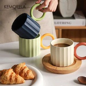 Mughe 1 Nordic Circular Hand Ceramic Tazza di caffè in ceramica per caffè Acqua di latte da tè coppie tazza di tazza di regalo di compleanno creativo al microonde J240428