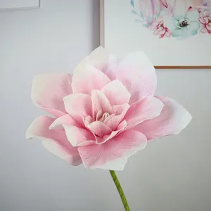 Dekorativa blommor 40 cm penselfärg magnolia party scen inställning pograf props simulering blommor hem dekor bröllop bakgrund dekoration