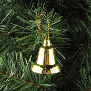 Julekorationer 9st Gold Silver Little Bell Pendant Tree Bells Pendants Diy Festival Xmas Year Home Decor Prydnader