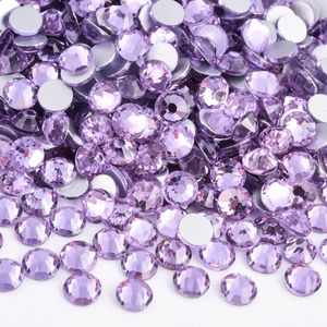 14400pcs Bulk Großhandel LT Violet Nicht -Fix -Strass -Steuersesteine Glitter Nail Art Diamond Crystal