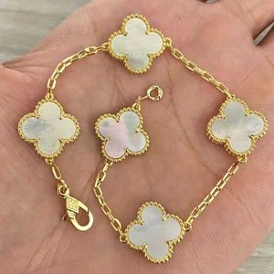 Designer Four-leaf Cleef Clover Bracelet Women Top quality 925 silver Fashion Gold Lucky Clover Bracelets Jewelry gift