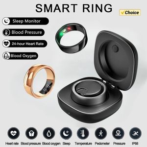 Smart Ring Health Monitor für Männer Frauen Thermometer Blutdruck Herzfrequenz Schlaf IP68 wasserdicht für iOS Android 240423