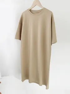 カジュアルドレスkajoel女性のTシャツルーズアチョアコットンカラーOスカート