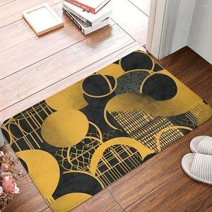 Tapetes abstratos de tapete de tapete de banheiro amarelo caseiro de tapete de cozinha varanda de tapete de cozinha