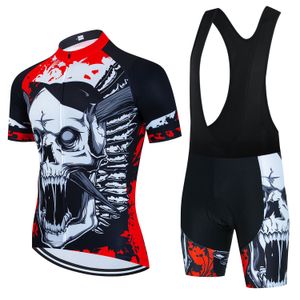 Novo camisa de ciclismo de crânio verão respirável secagem rápida de macacão de mangas curtas Mountain Road Bike Suit