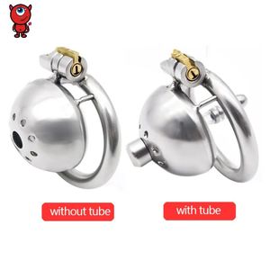 Cock Lock Ring Stainless Steel Male Chastity Device Super Small Short Cage with Stealth cage Sex Toys for Men 240423