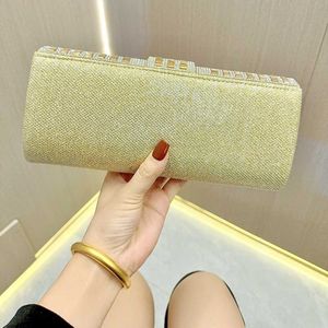 Evening Bag Water Diamond Bag Sparkling Women's Handheld Chain Strap Single Shoulder Oblique Straddle Evening Dress Bridal Banquet