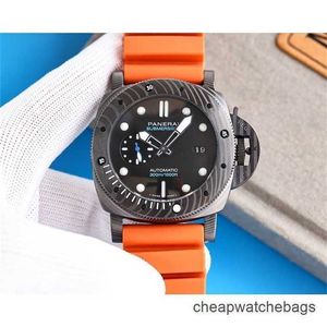 Luksusowe zegarki na męski zegarek mechaniczny Panerei Swiss Automatyczny ruch Sapphire Mirror 47 mm Importowana gumowa marka zegarków Włosze Wriswatches S86x