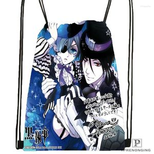 Draw String Custom Black Butler (6) Rucksacktasche Netter Daypack Kids Satchel (schwarzer Rücken) 31x40cm#180531-03-39