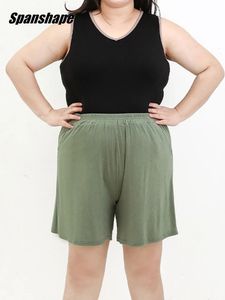 Shorts femininos plus size de tamanho casual na cintura de joelhos Bermuda Bermuda Summer 240420