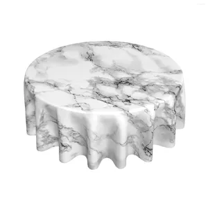 テーブルクロスホワイトマーブルラウンドテーブルクロスグラナイト表面テクスチャー装飾防水性と汚れに強いしわ耐性