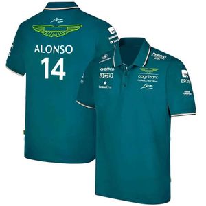 メンズポロス2024夏のホットセラーF1通気性3DプリントTシャツエクストリームスポーツショートSLVEファッションルーズポロシャツメンズラージトップT240425