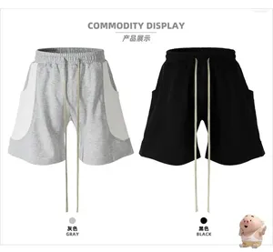 Shorts masculinos clássico de tecido pesado de tecido pesado homem homem de qualidade de qualidade casual de qualidade