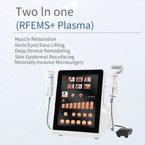 Professionell två-i-ett-skrivbord RF EMS Plasma Beauty Machine Plasma Pen