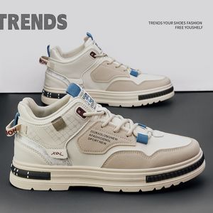 2024 Spring och Autumn Leisure Sports High Top Shoes mode mångsidiga svarta skor gai