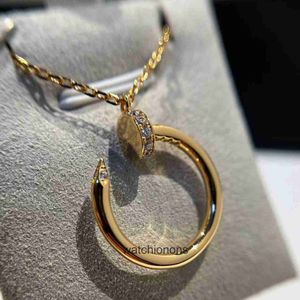 High Quality Luxury Necklace Kajia Classic Nail Womens Light Style Fashionable and Elegant Titanium Steel Colorless Bracelet for Girlfriend