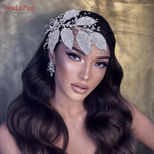 Headpieces YouLaPan Leaf Bridal Head Piece Wedding Headdress Hair Accessories Rhinestone Woman Ornaments Bridesmaid Headpiece HP285