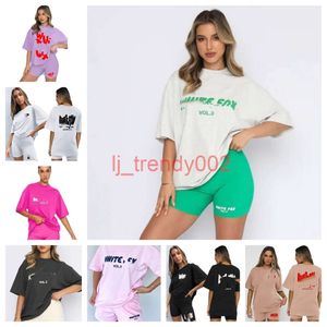 Suit da donna per tracce ragazza camicie bianche 2 pezzi/set giovani pantaloncini t-shirt da donna traspirante set sciolti pantaloni sportivi aderenti stretti da donna morbida set di vestiti top