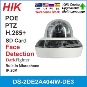 Ladegeräte Hikvision PTZ IP -Kamera DS2DE2A404IWDE3 4MP 4x Zoom -Netzwerk POE Mini Kamera Dome H.265 WDR CCTV Überwachung Video IPC App