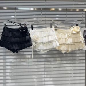 Skirts PREPOMP 2024 Summer Arrival Floral Bandage Ruffles Short Mini Pleated Skirt Women GP941
