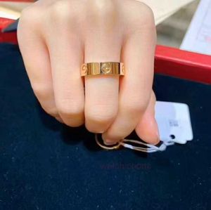 High-end Carteer Luxury Ring High Version 18K Rose Gold Ring for Women Love Classic Fashion Simple Gift Girlfriends and Couples