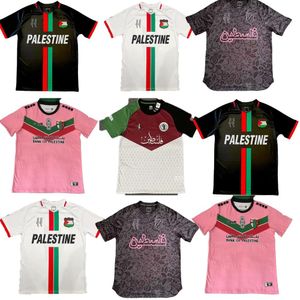 2024 2025 Jersey de futebol da Palestina Casa Longa Black Branco 23 24 25 CD Palestino Nome personalizado Número de futebol Camisa de futebol