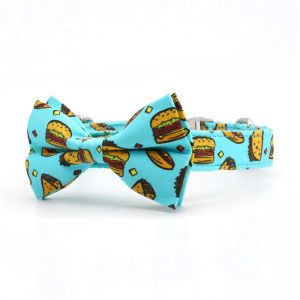 Collars Holiday Dog Bowtie Collar, pet bowtie personalizzato con imbracatura del guinzaglio abbinato