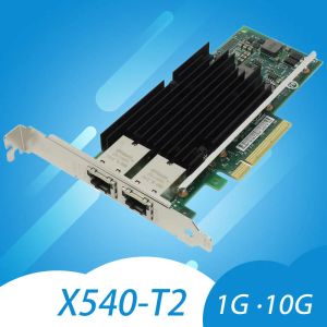 Cards X540T2 Intel Chipset PCIe x8 Dual Copper RJ45 10Gbps Port Ethernet Network Card PCIEX8 X16