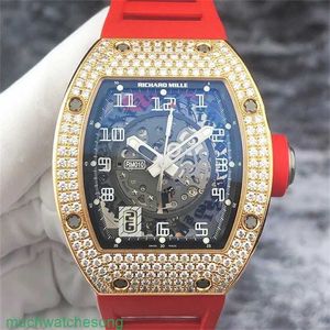 Luxury armbandsur Automatisk rörelse Watches Swiss Made 010 Rose Gold Original Diamond Inlaid Automatisk mekanisk klocka 7VQC