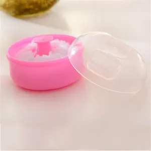 Storage Bottles High Quality Cute Baby Face And Body Powder Puff Talcum PP Box 1 Pieces Pink 2024