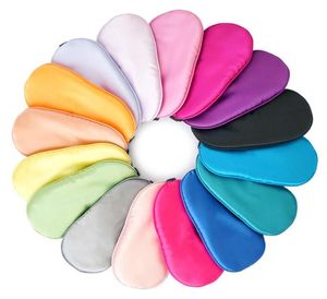 Silk Rest Sleep Eye Mask Padded Shade Cover Travel Reloint Blindbinds Eye Cover Sleeping Mask Eye Care Beauty Tools 12 Colors6830147