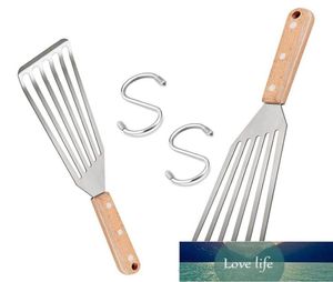 Balık Spatula Paslanmaz Çelik Slitted Turner Metal Yuvalı Spatulalar Mutfak Yemekleri İçin Harika Perçinlenmiş Tut Hands2858966