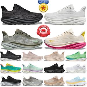 Scarpe da corsa uomini donne clifton 9 bondi 8 triplo black bianco foschia di oliva foschia che spostano arancione arancione da uomo arancione sneaker sportive